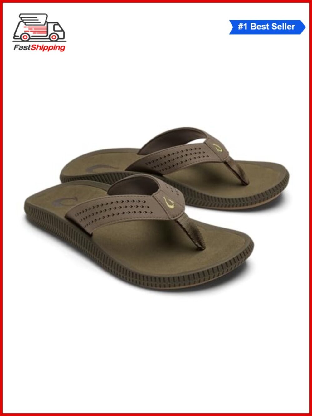 ✨ OluKai Ulele Men's Water Resistant Beach Flip Flop Sandals - Picture 4 of 6